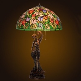 50 cm Lale Tiffany Vitray...