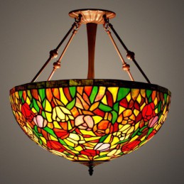 50 cm Lale Tiffany Vitray...