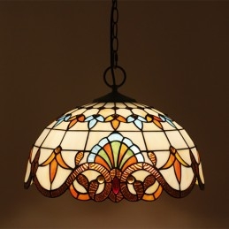 40 cm Avrupa Vitray Tiffany...