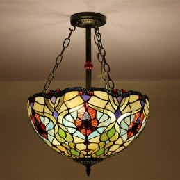 40 cm Avrupa Vitray Tiffany...