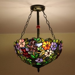 40 cm Avrupa Vitray Tiffany...